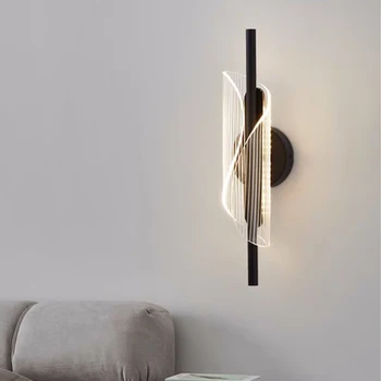 Современный светодиодный настенный светильник для спальни Скандинавское бра Настенное Lgiht для прикроватного прохода Декор гостиной Декоративное освещение в помещении