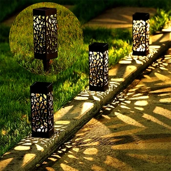 Солнечный светодиодный светильник для газона, уличный светильник для сада, водонепроницаемый для павильона, ландшафтный светильник для двора, садовый декор, скрытое освещение газона
