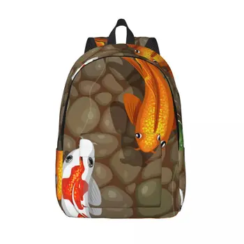 Студенческая сумка Koi Fish In Pond, рюкзак для родителей и детей, легкий рюкзак для пары, сумка для ноутбука