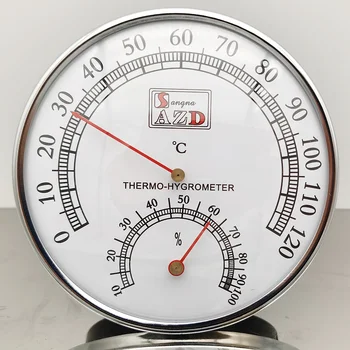 Термометр-гигрометр, Термометр для сауны, металлический корпус, Термометр для паровой сауны, Гигрометр для бани и сауны, используемый в помещении и на открытом воздухе