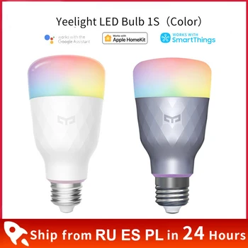 Умная светодиодная лампа Yeelight 1S Красочный RGB E27 1SE Лампа Электрическая лампочка для Mi Home Белый Вариант Умный переключатель затемнения