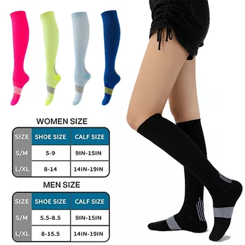 Унисекс, Новые чулки на талии, Эластичные носки для бега, фитнеса, спортивные утягивающие носки Mulit Color Crew