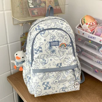 Школьная сумка женская корейская версия рюкзака для старшеклассников, маленький свежий простой рюкзак для учеников средней школы, новинка 2022 года