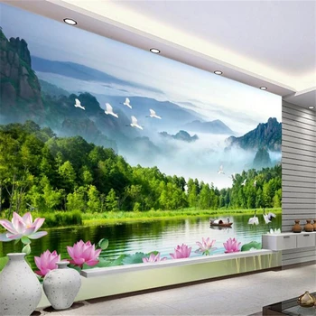 обои beibehang горы и живописный высококачественный пейзаж, фон для рисования, обои для стен, 3d Европа