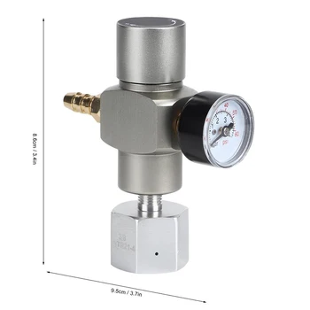 Regulador de Gas CO2 2 2 en 1, medidor de presión de Soda con adaptador 3/8 a TR21.4, regulador de cerveza de barril